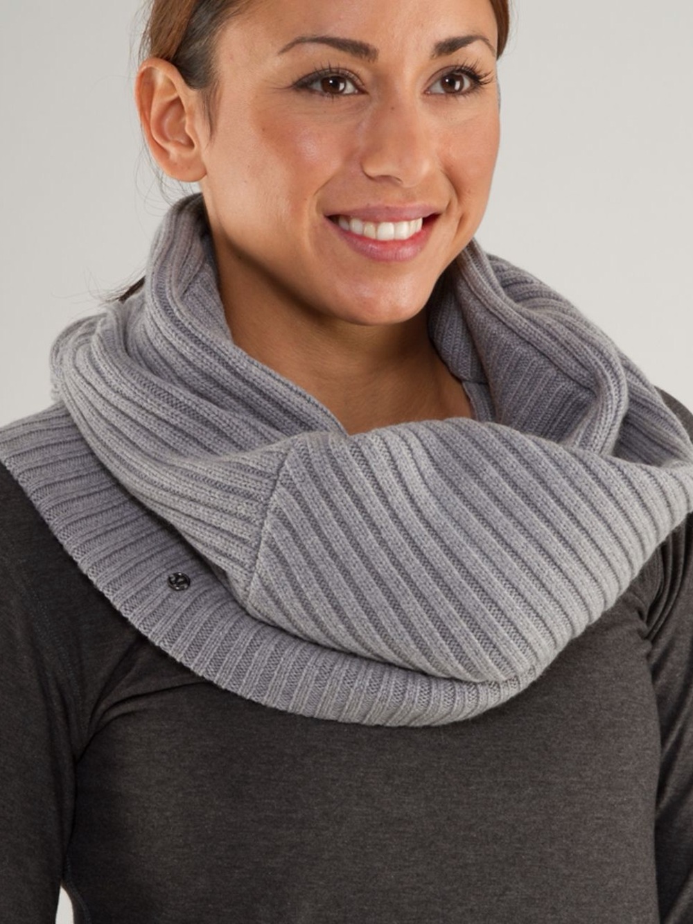 Lululemon merino Cozy Ribbed Infinity Scarf Sweater - Gray